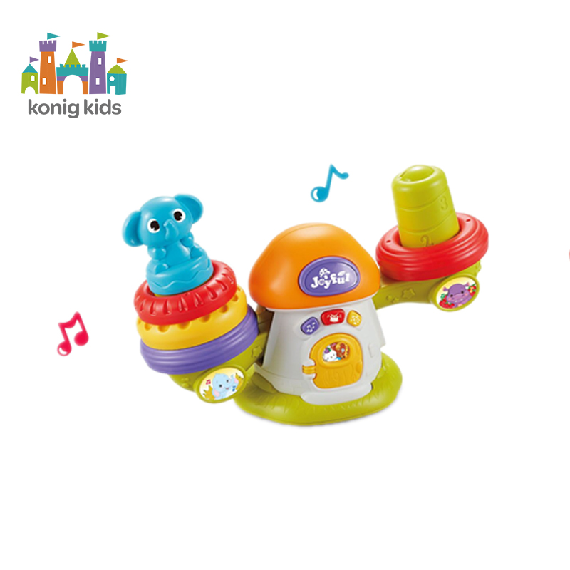 Konig Kids Baby Electric Induction Jenga Sets Swing Jigsaw Seesaw Electric Toy