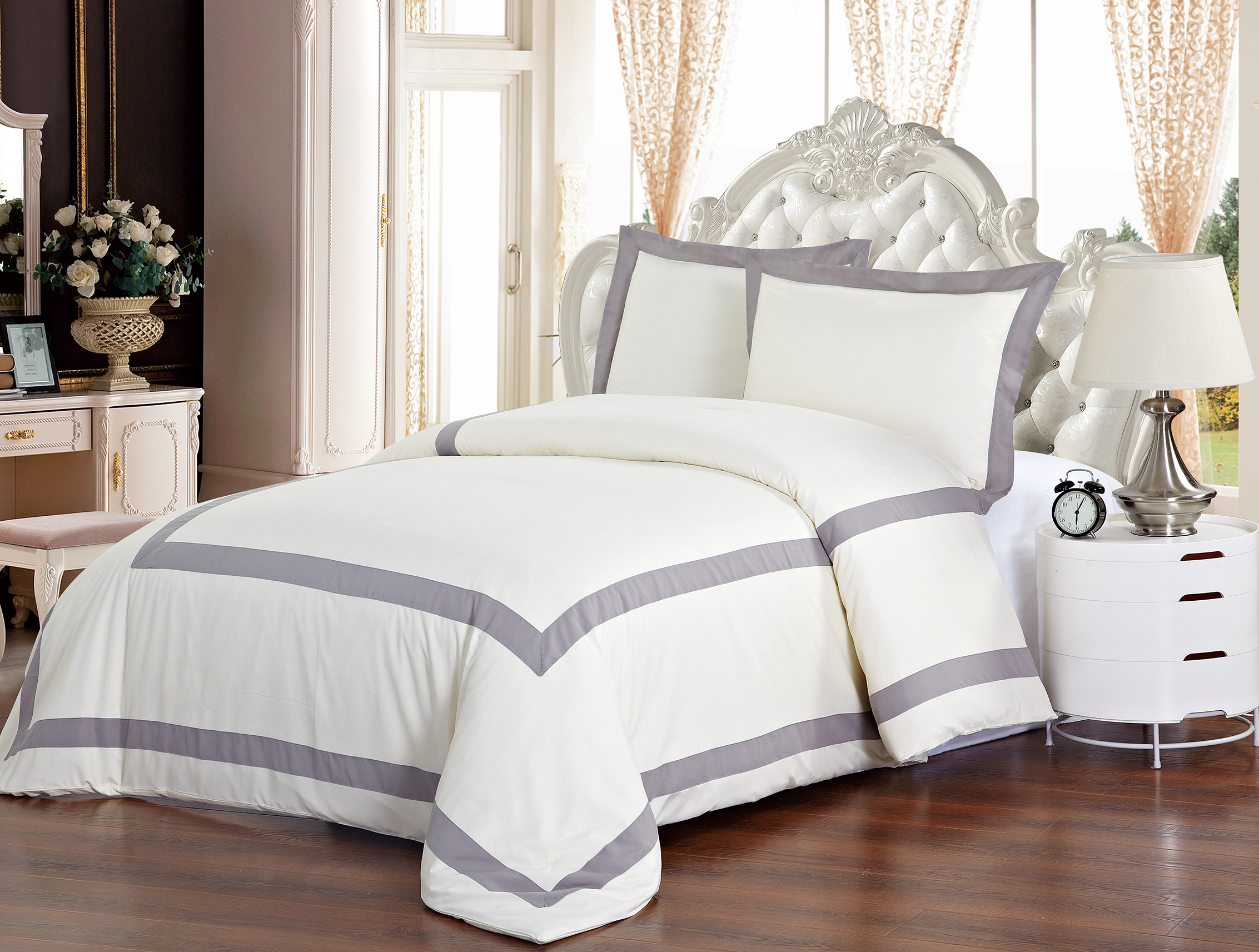 Bed cover set /постельное белье однотоный сатин