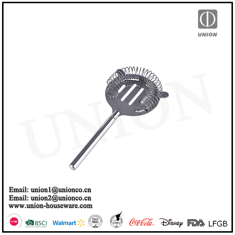 Food grade stainless steel strainer with hollow heart handle