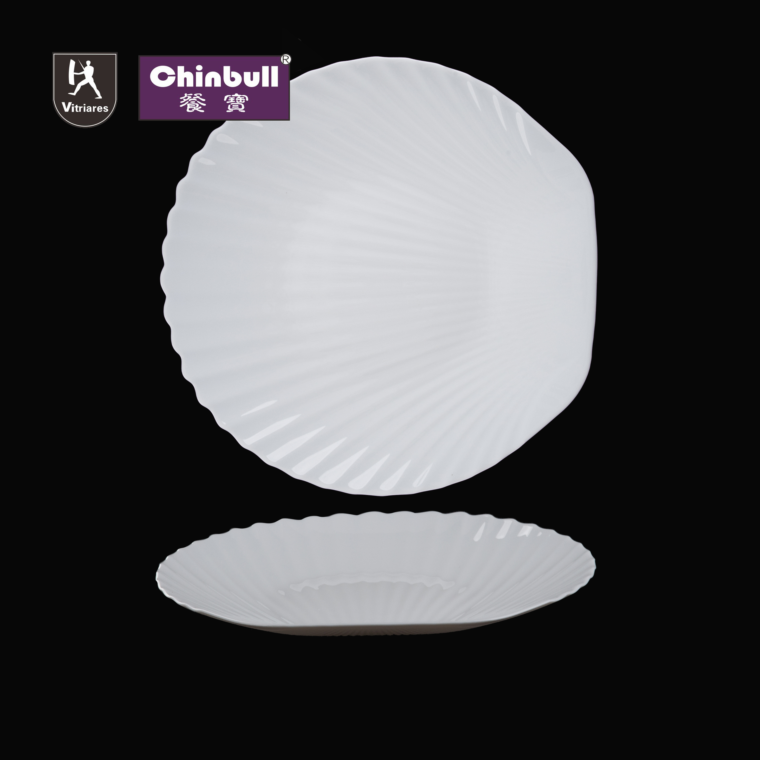 Shell Dinner plate(opal glassware）