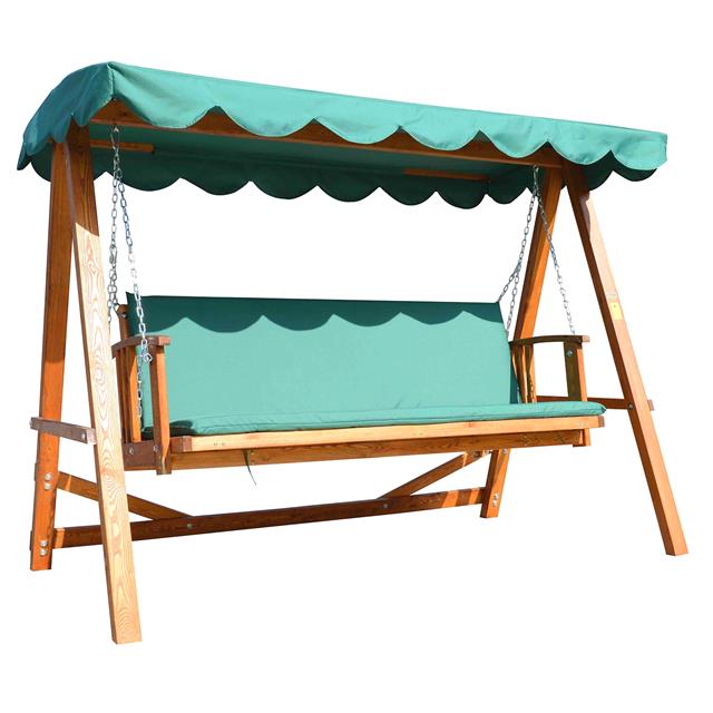 wooden swing chair