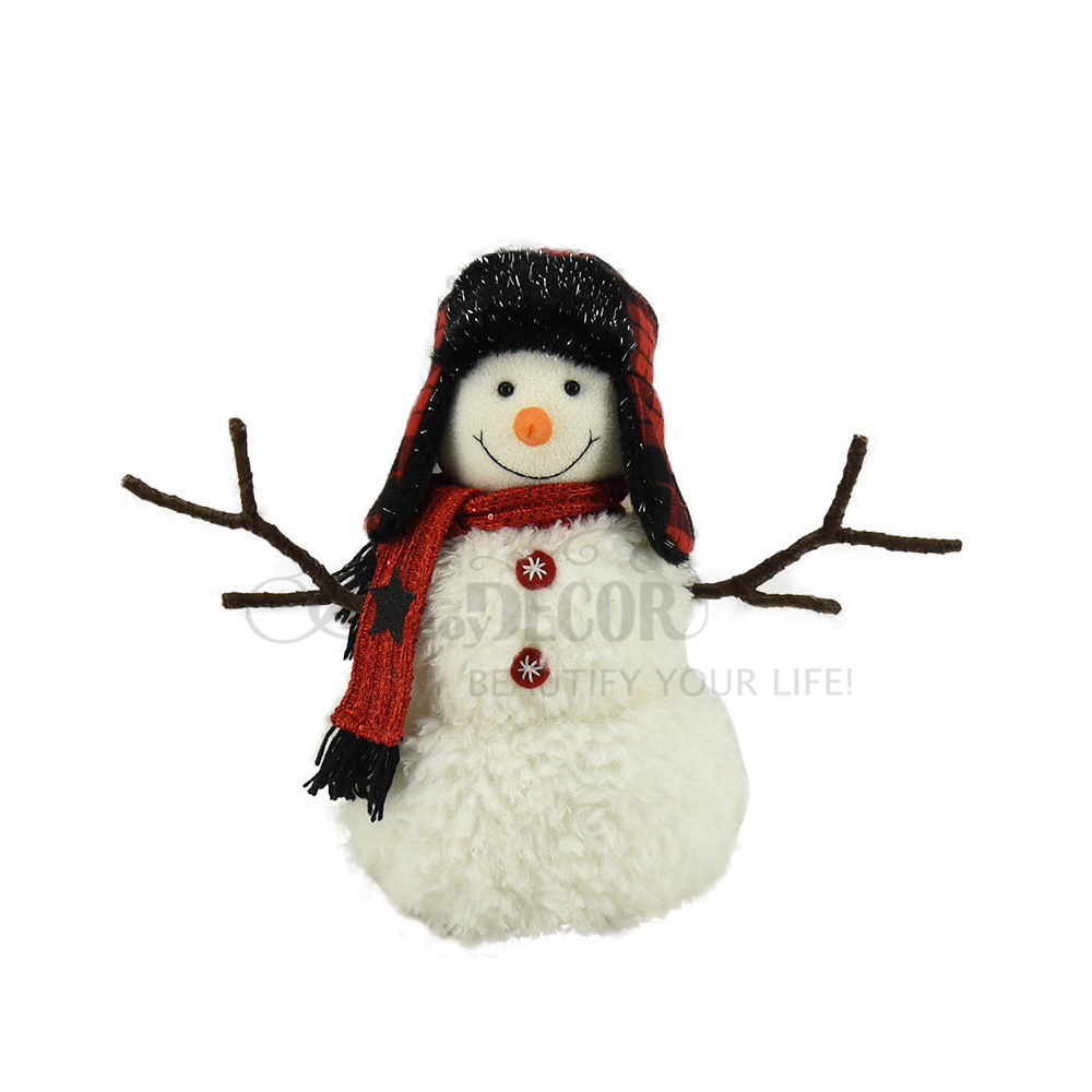 1asst.fabric Standing Snowman W/Gourd Body