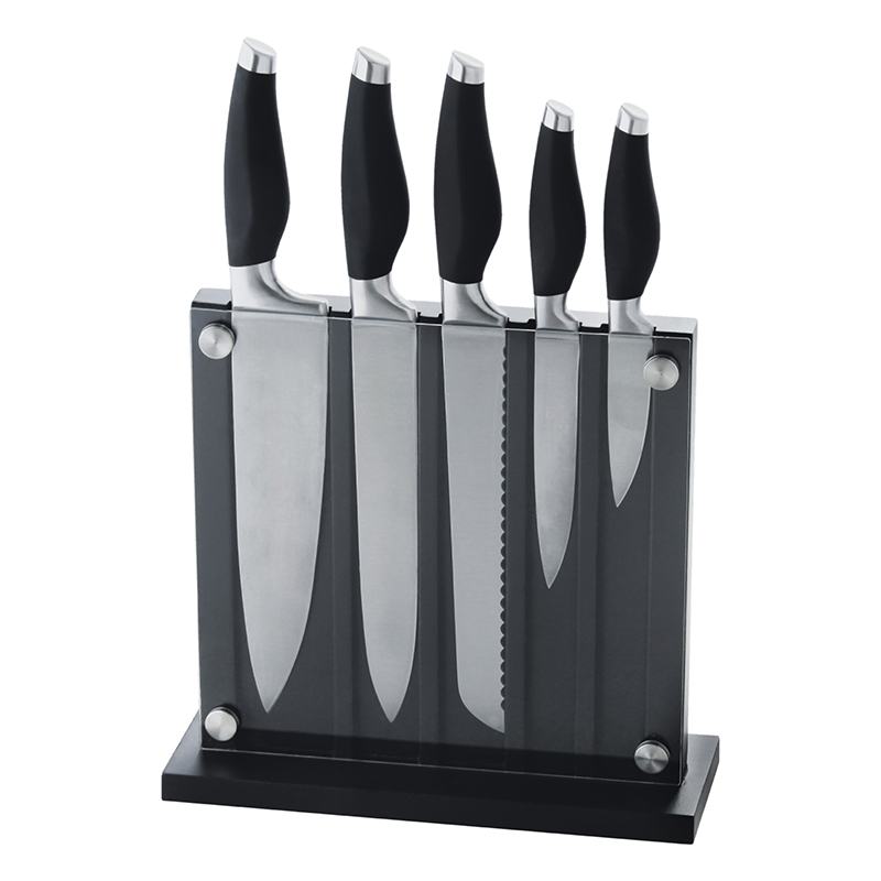 6 Pc Kitchen Knife Block Set