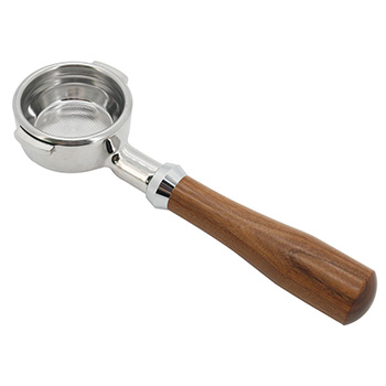 S/S Coffee Bottomless Portafilter W/Wooden Handle