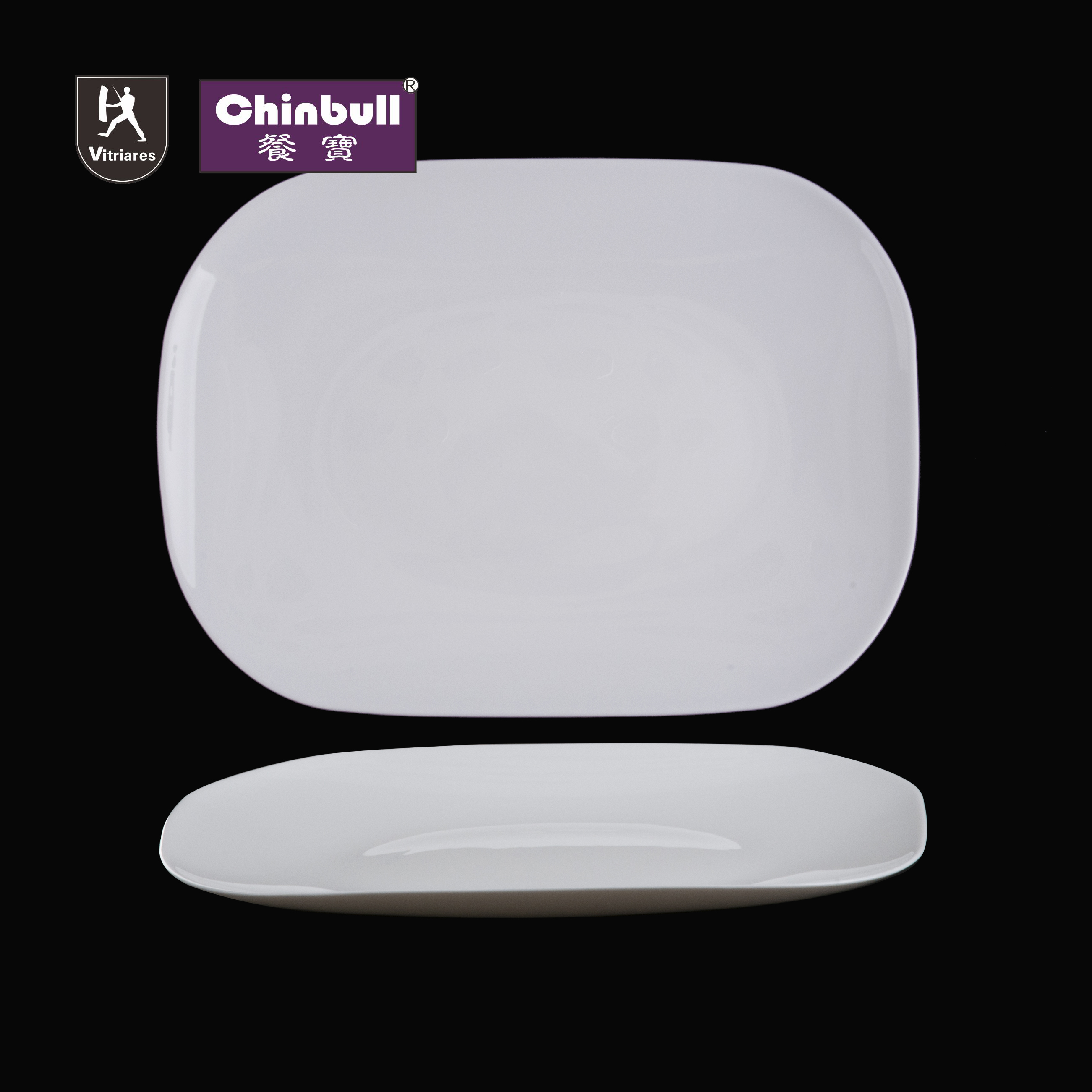 Rectangular plate(opal glassware）