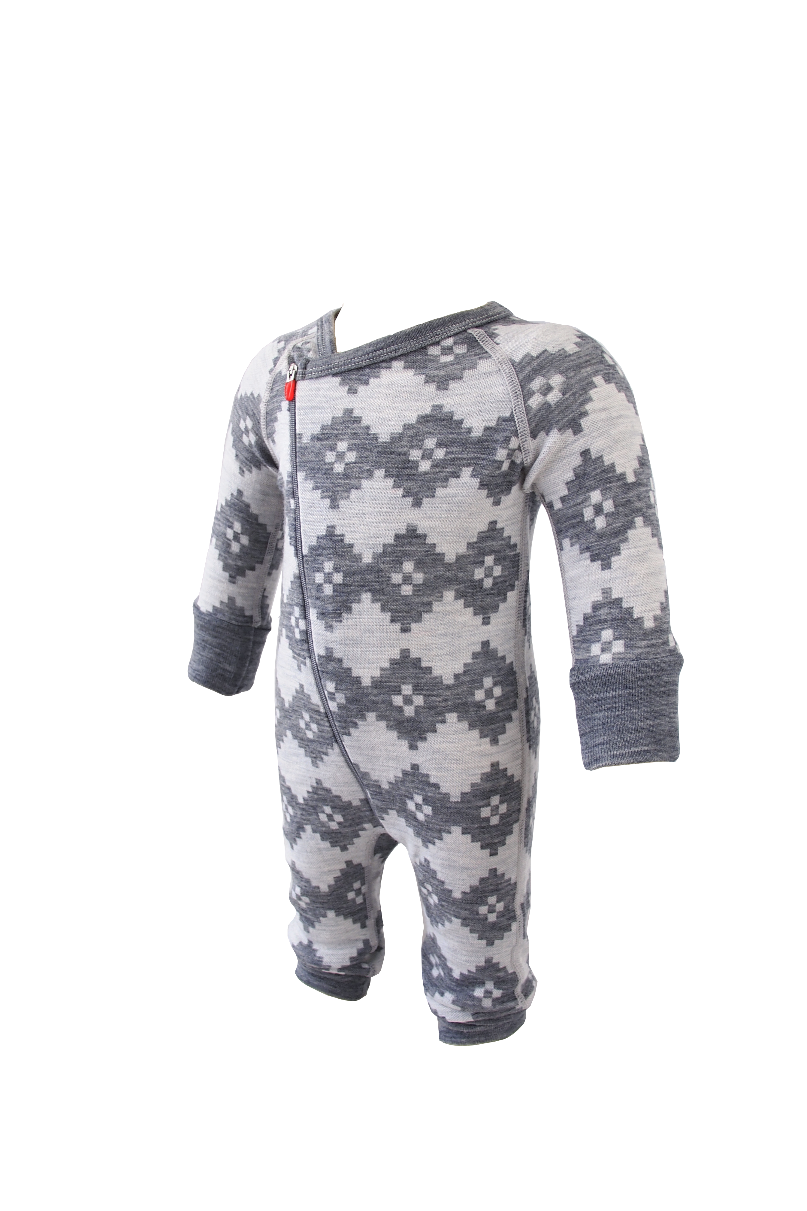 merino wool jacquard kids' overall