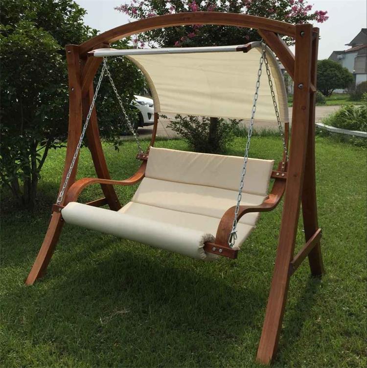 wooden swing chair