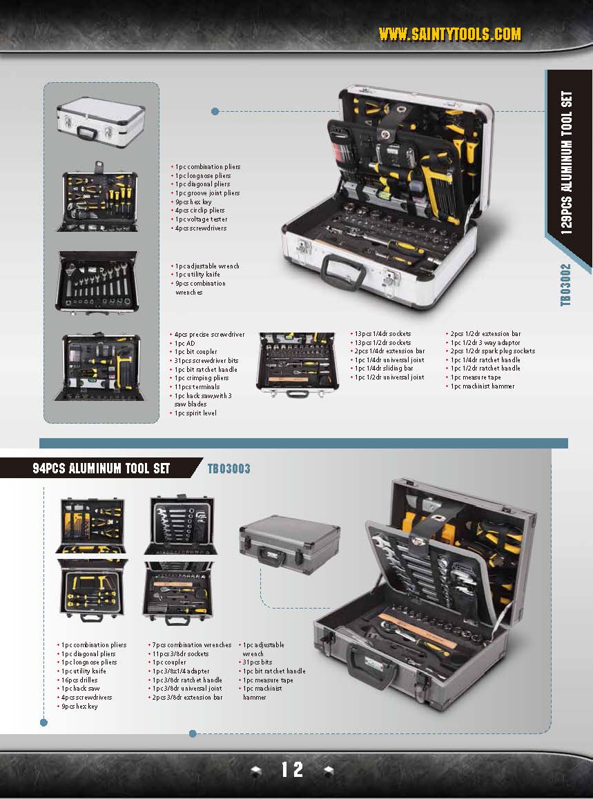 129pcs aluminum tool set