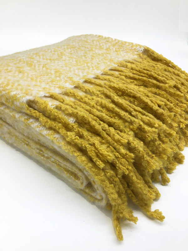 Chevron Blanket Throw with Fringe For Sofa, Couch, Chair, Picnic, Camping, Beach & Everyday Use