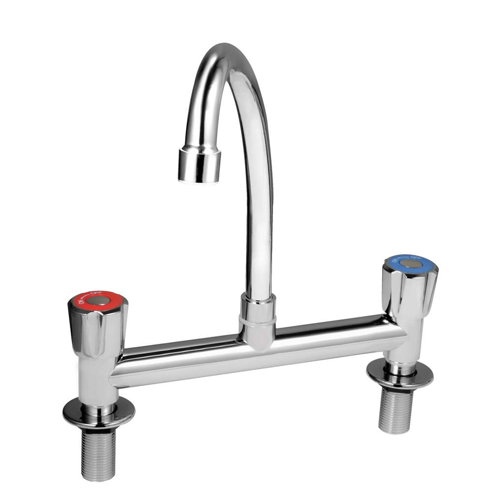 Double handle basin faucet