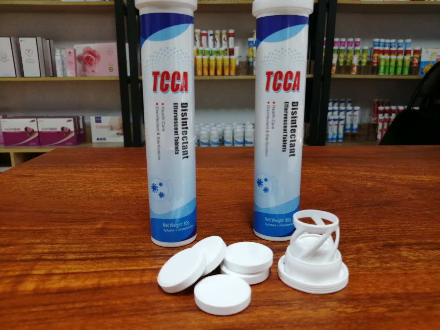 TCCA disinfectant effervescent tablet