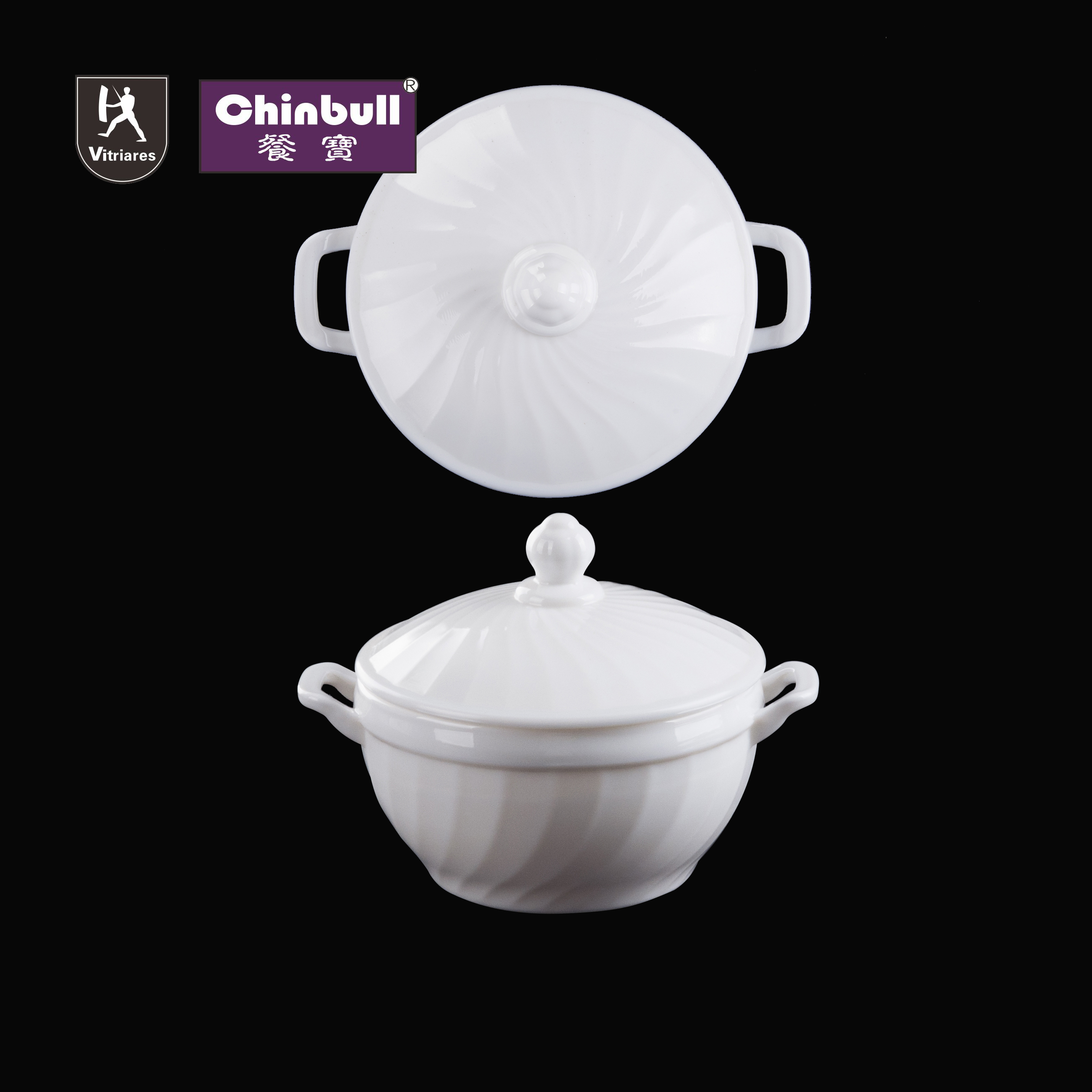 Soup Bowl with lid(opal glassware）