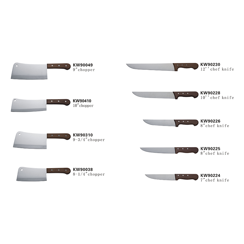Knife with wooden handle series