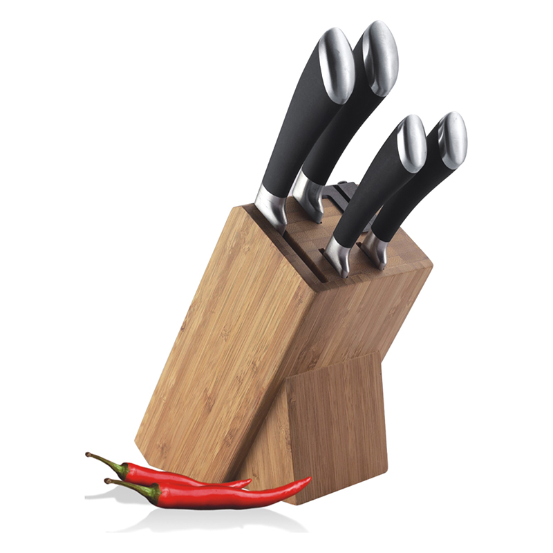 6 Pc Kitchen Knife Block Set