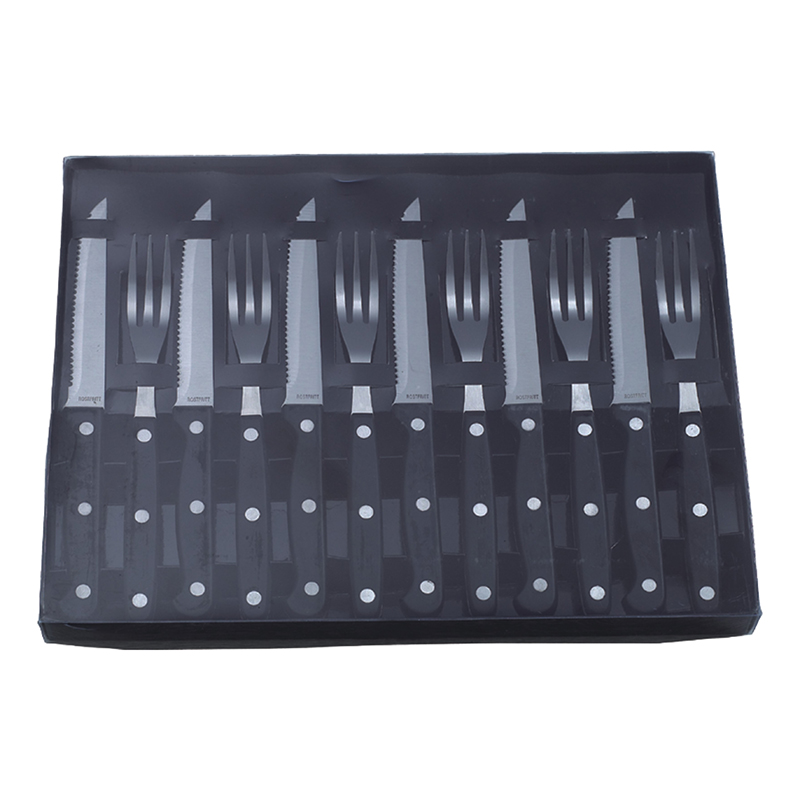 8pc Steak Knife And Fork Set In Display Box