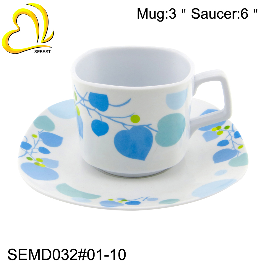 1 SEBEST Melamine mug&Saucer Set SEMD032