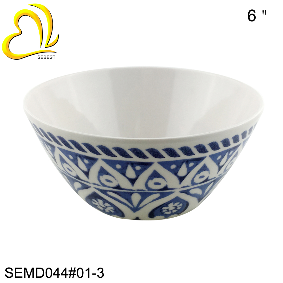 1SEBEST Round Shaped Melamine Salad Bowl SEMB044