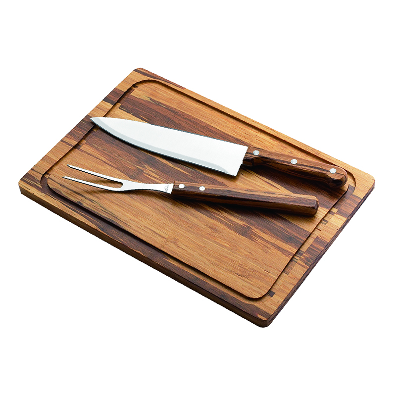 bamboo cutting set in kitchen