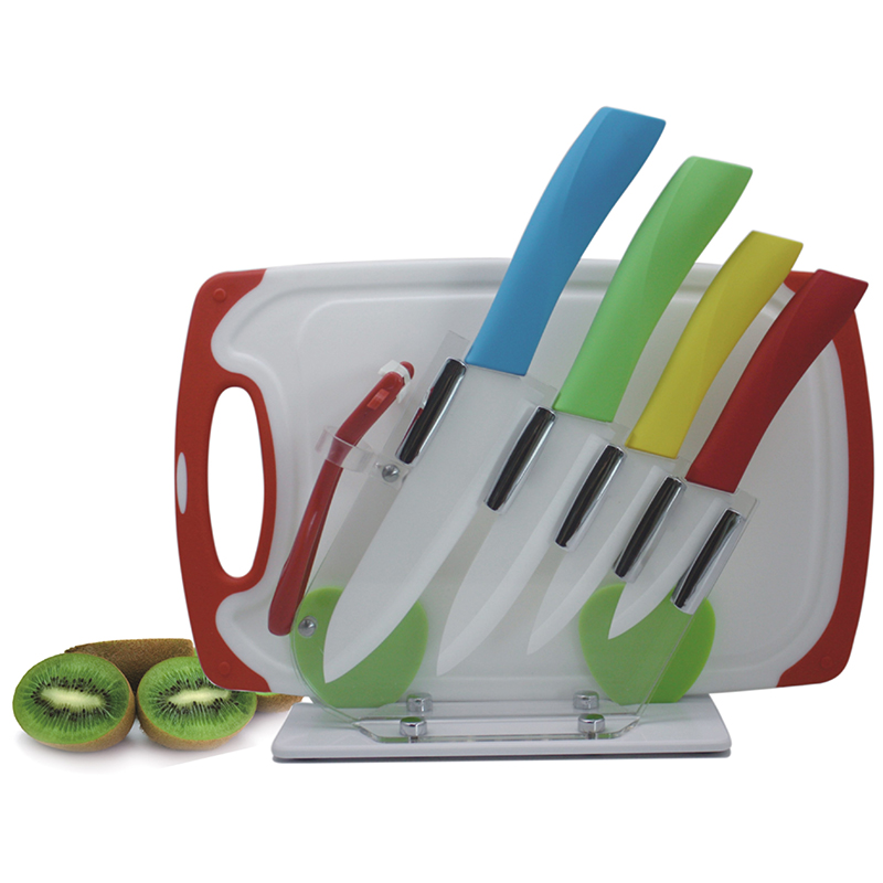 6pcs ceramic knife block set