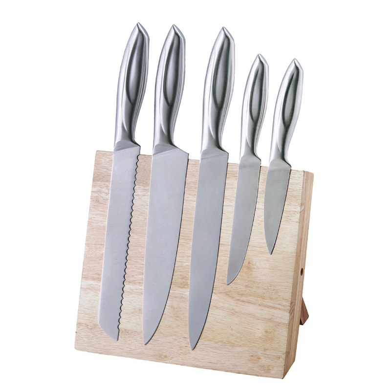 6 Pc Kitchen Knife Block Set