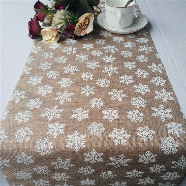 print artificial jute table runner