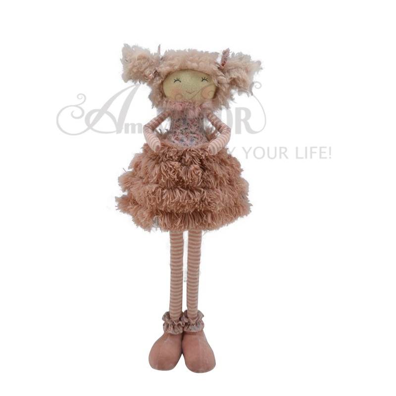 1asst. Fabric Standing Girl W/Telescopic Legs