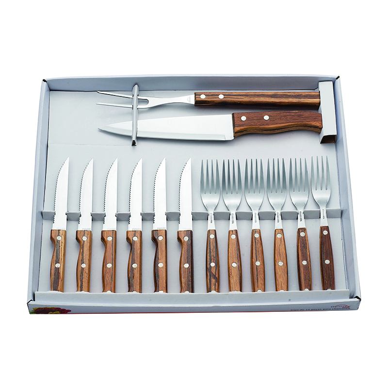Bamboo knife fork set