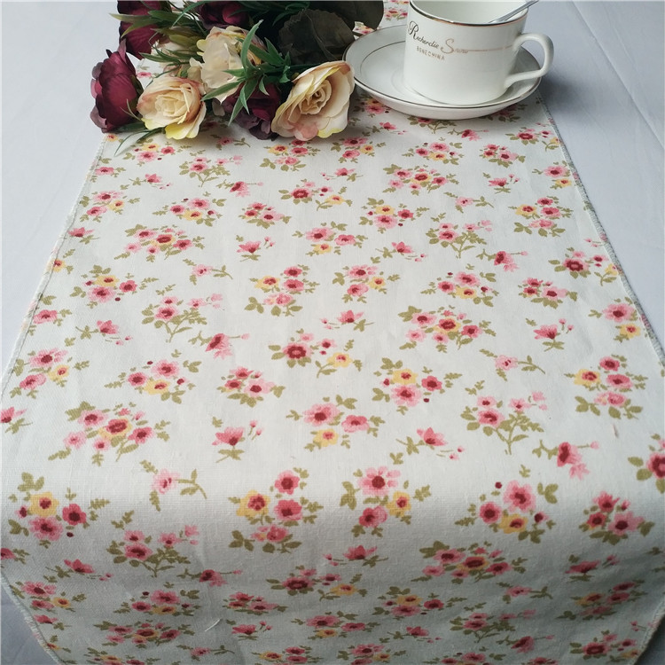 print linen table runner