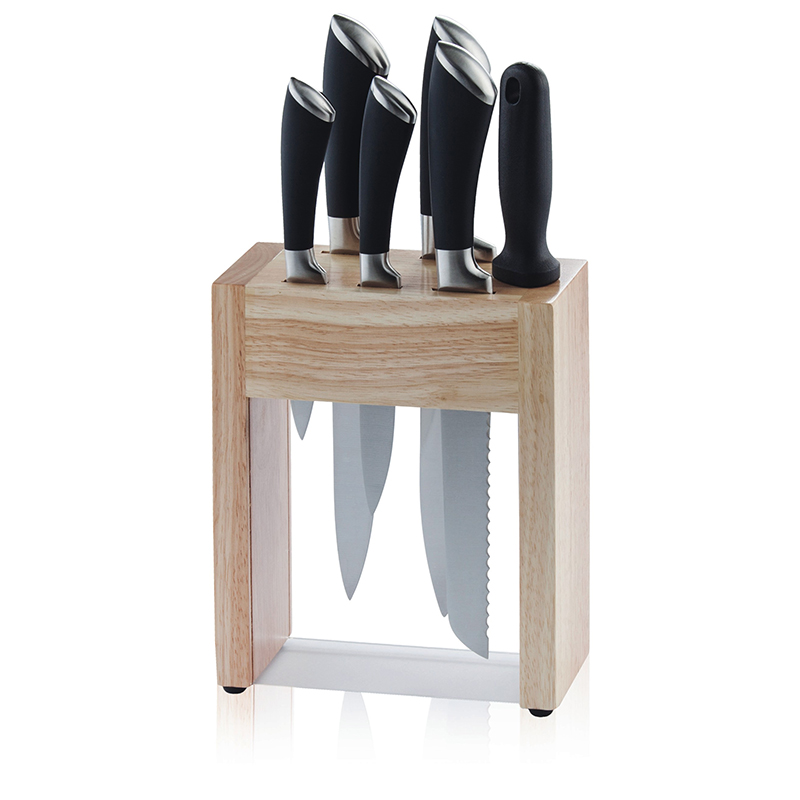 7 Pc Kitchen Knife Block Set