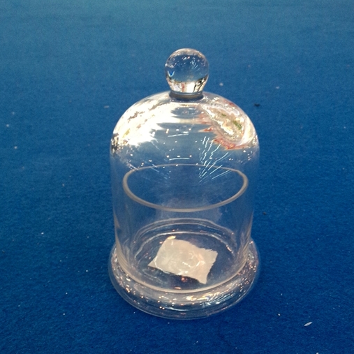 Hand Made Soda lime glass dome for home decor with glass base