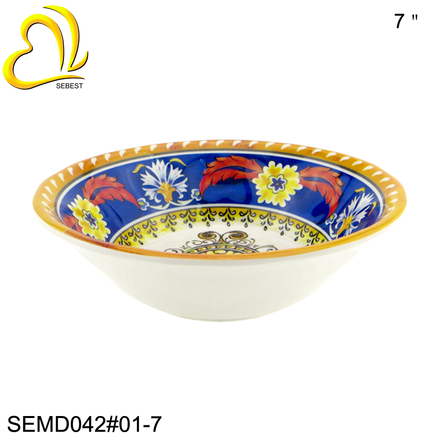 1SEBEST Floating Point Middle East Melamine Salad Bowl SEMB042