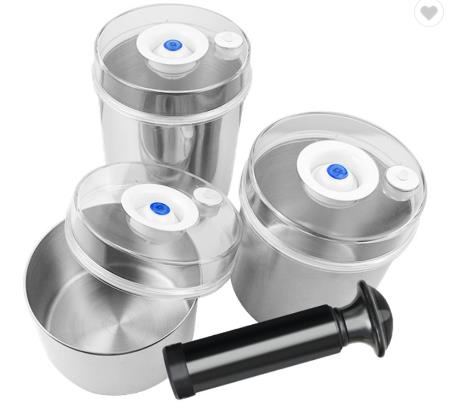 700ML+1000ML+1300ML vacuum food storage container 3 sizes set fresh airtight container wtih pump