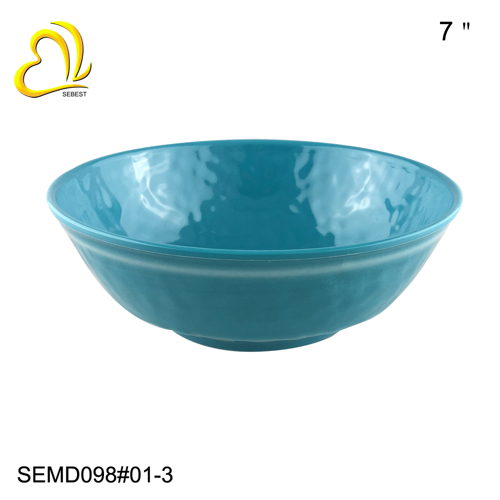 1 SEBEST 8 inch Rusty Design Melamine Salad Bowl SEMD098#1-3