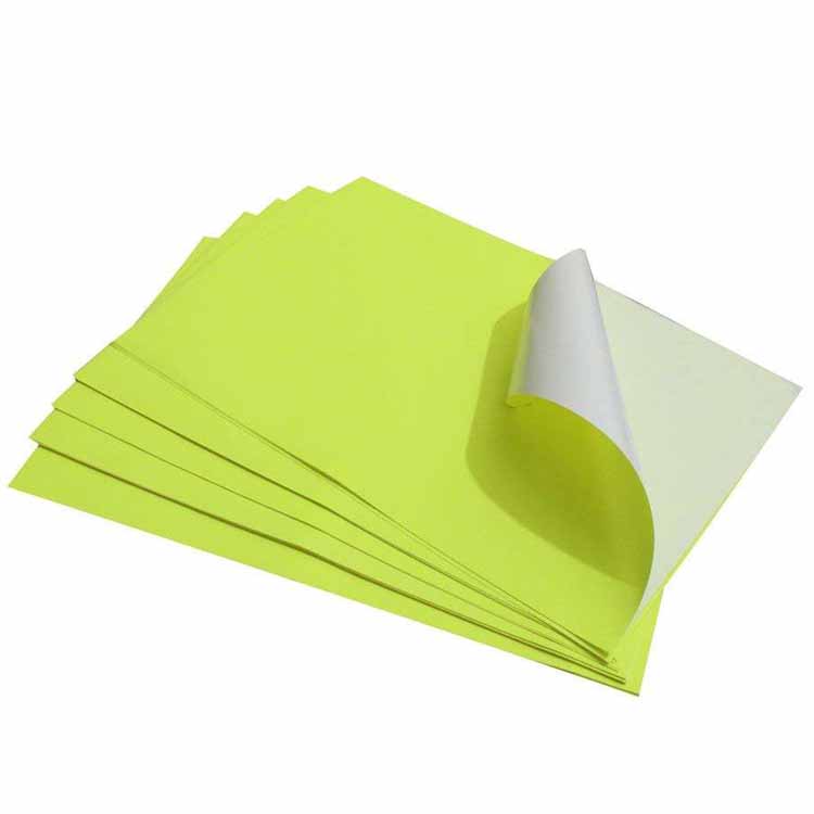 color and fluorescent sticker paper a4 size