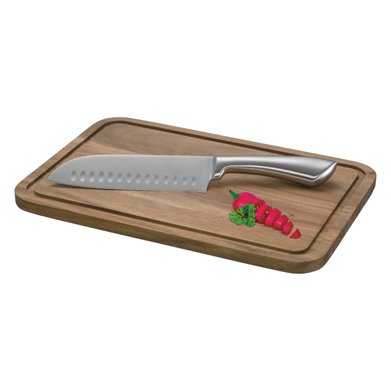 2 Pc Kitchen Knife & Cutting Board Set