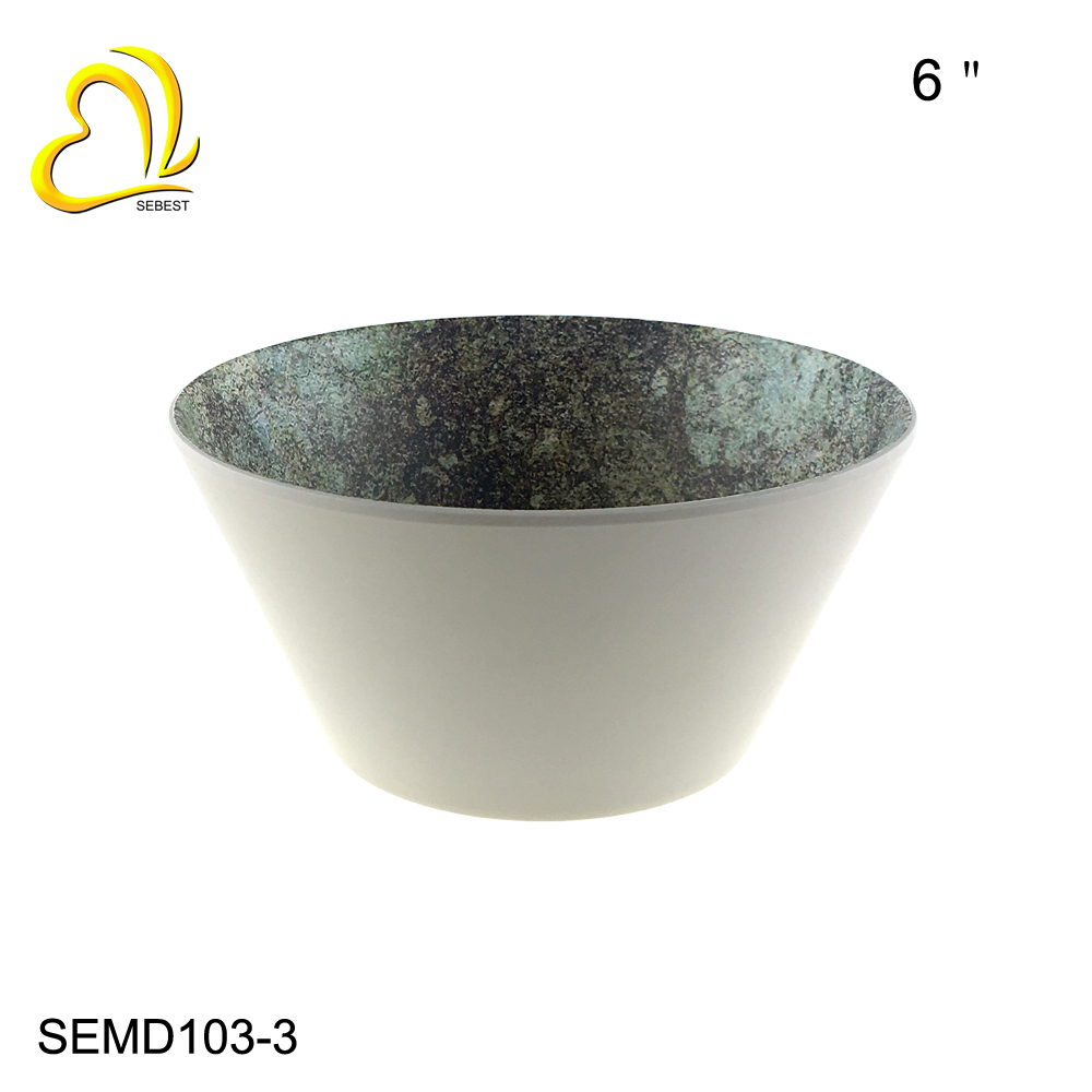 1 SEBEST Ink painting design melamine bowl SEMD103