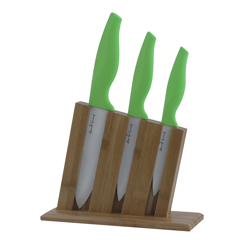 Ceramic knife bamboo set