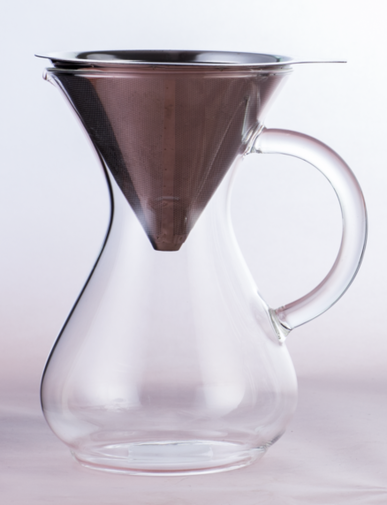 Hot selling borosilicate glass coffee pot for coffer maker with stainless steel filter
