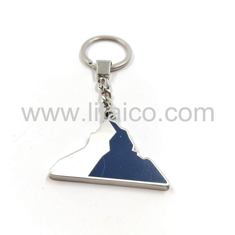 Triangle metal keychain