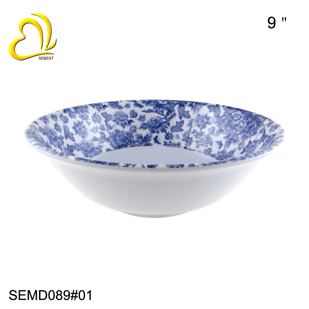 1 SEBEST blue and white porcelain design melamine tableware SEMD089