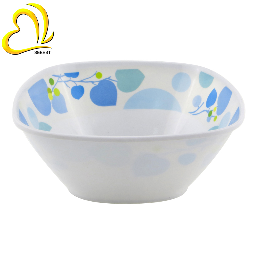 1SEBEST Square Shaped Melamine Salad Bowl SEMB031