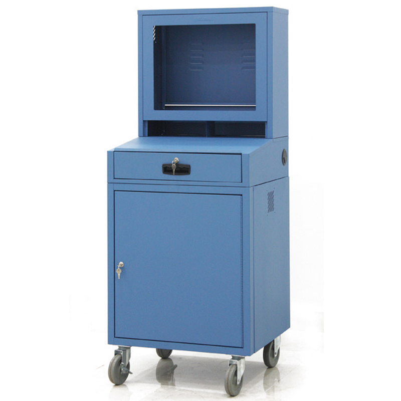 Mobile Security LCD Computer Cabinet computer cart computer station