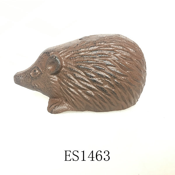 cast iron hedgehog decoration