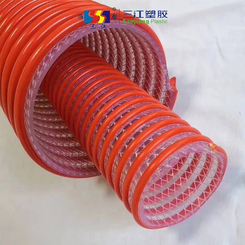 Heavy Duty PVC Fabric Reinforced Suction and Discharge Hose, 70 PSI Max Pressure, 3 inches ID, 100 feet Length