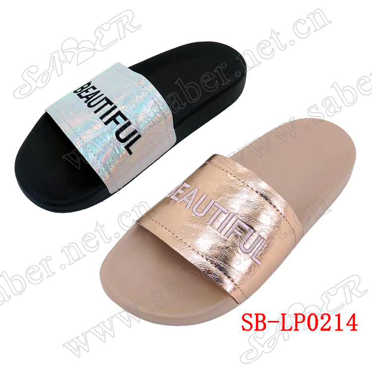 Eva New Model Girl Style Pu Nude Beach Sandal Shoe