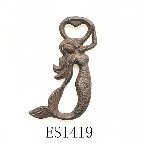 Cast iron mermaid bottle opener