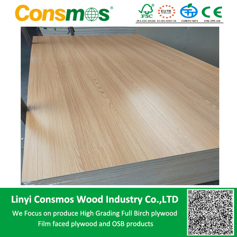 16mm 18mm wood grain melmaine paper plywood