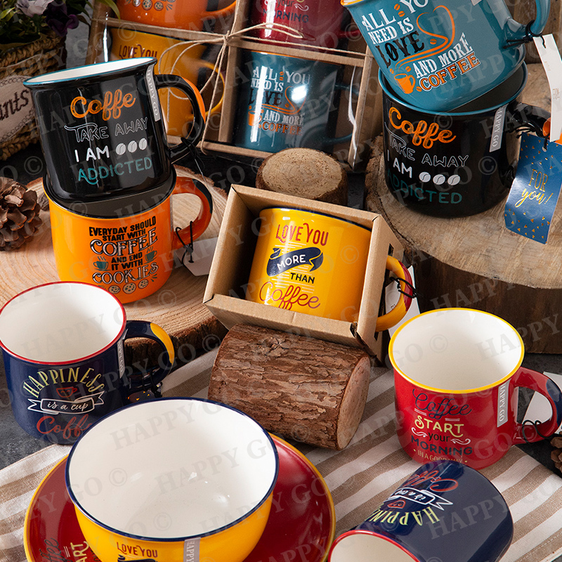 Coffee design in decal new bone china mug
