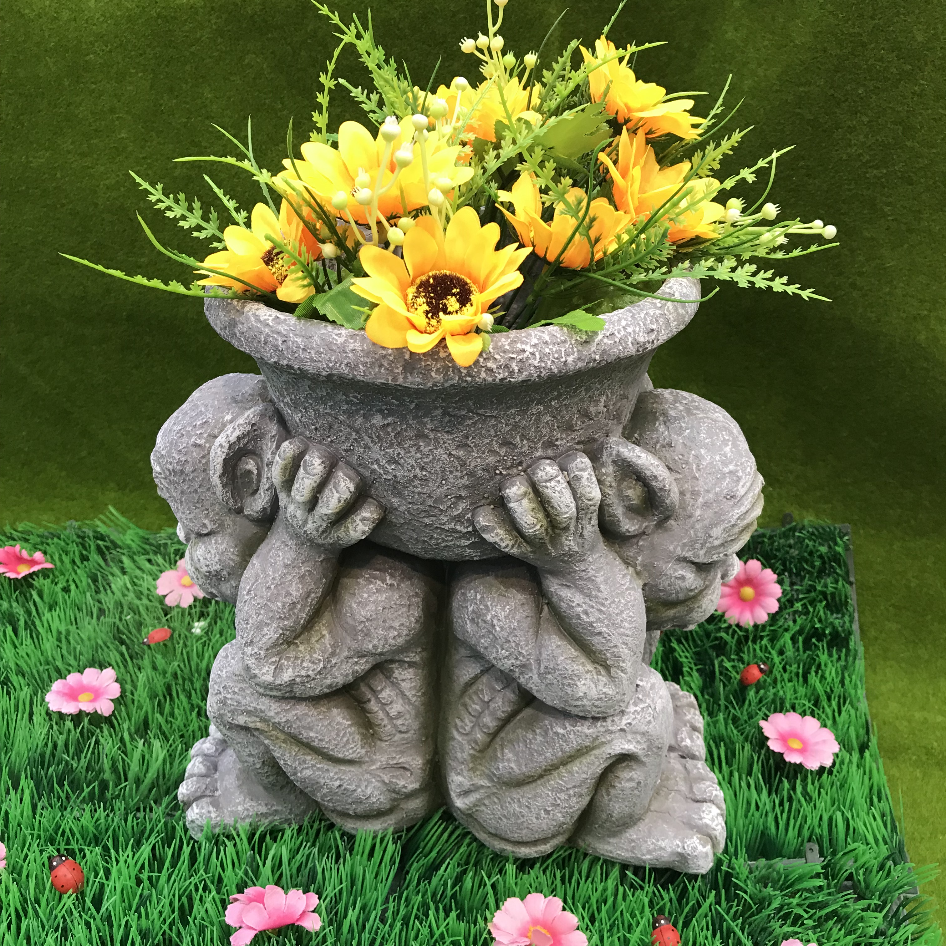 Garden Fiber Clay Flower Pot Resin Flower Pot Animal Shape Flower Pot