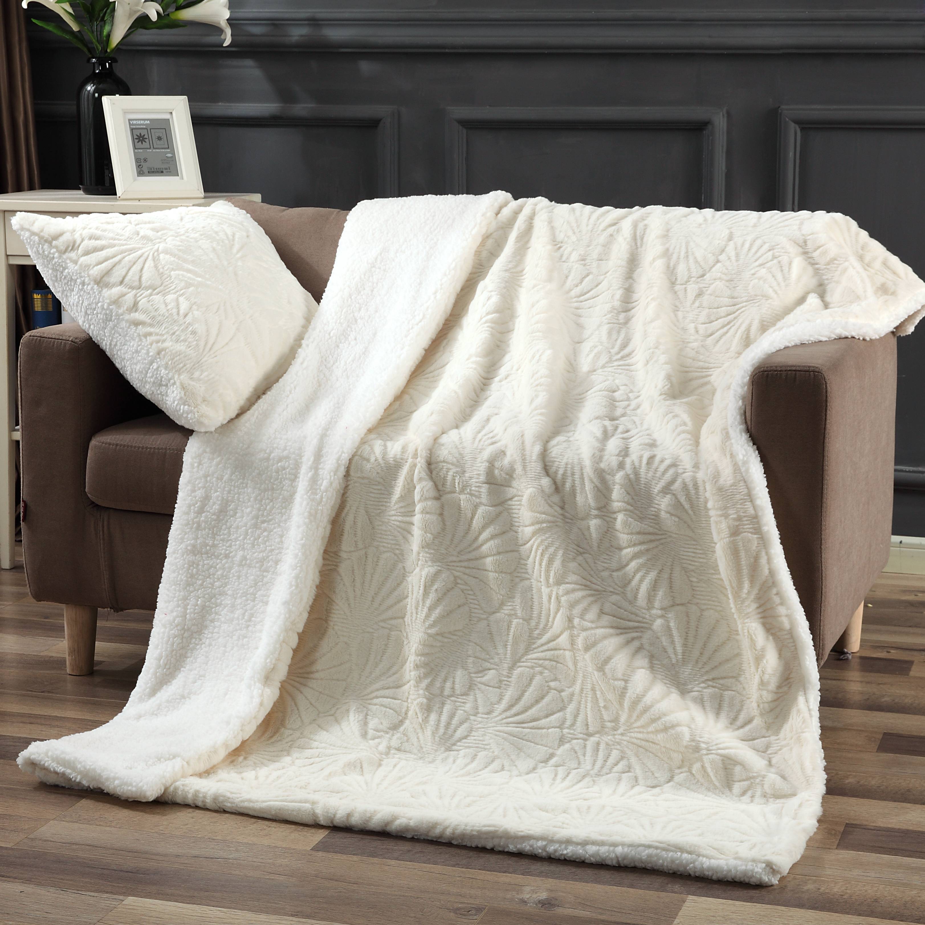 Ultrasonic Faux Fur Bed Throw
